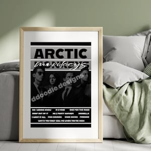 Poster, quotes, bedroom decor, wall art, Arctic monkeys, Arctic Monkeys Poster, Digital Posters, Digital, Music, Music Poster, trending