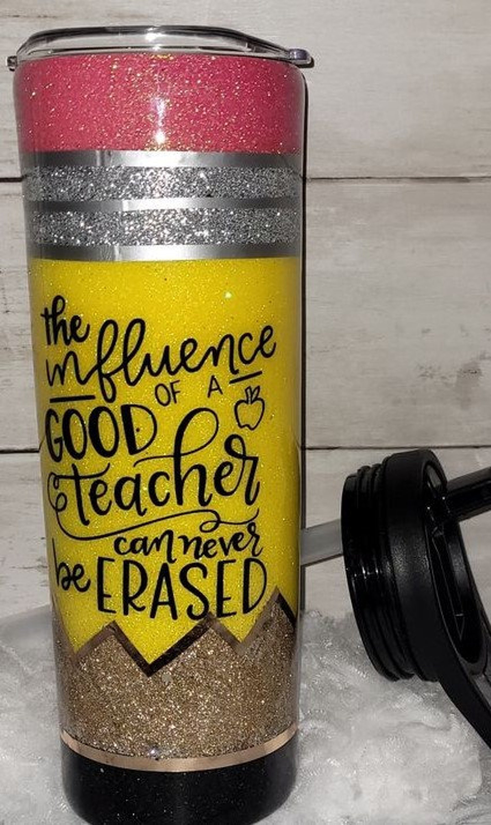 Teacher Appreciation Tumbler Teach Pencil Cup Tumbler Mr. Mrs. Etsy