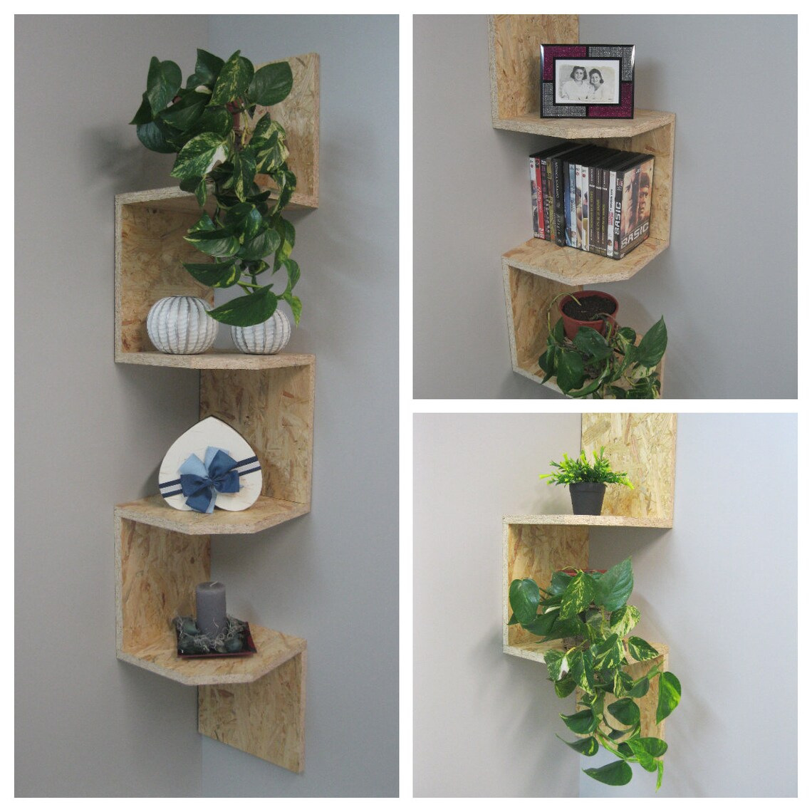 Zig Zag Corner Shelf Mod. 26 Etsy