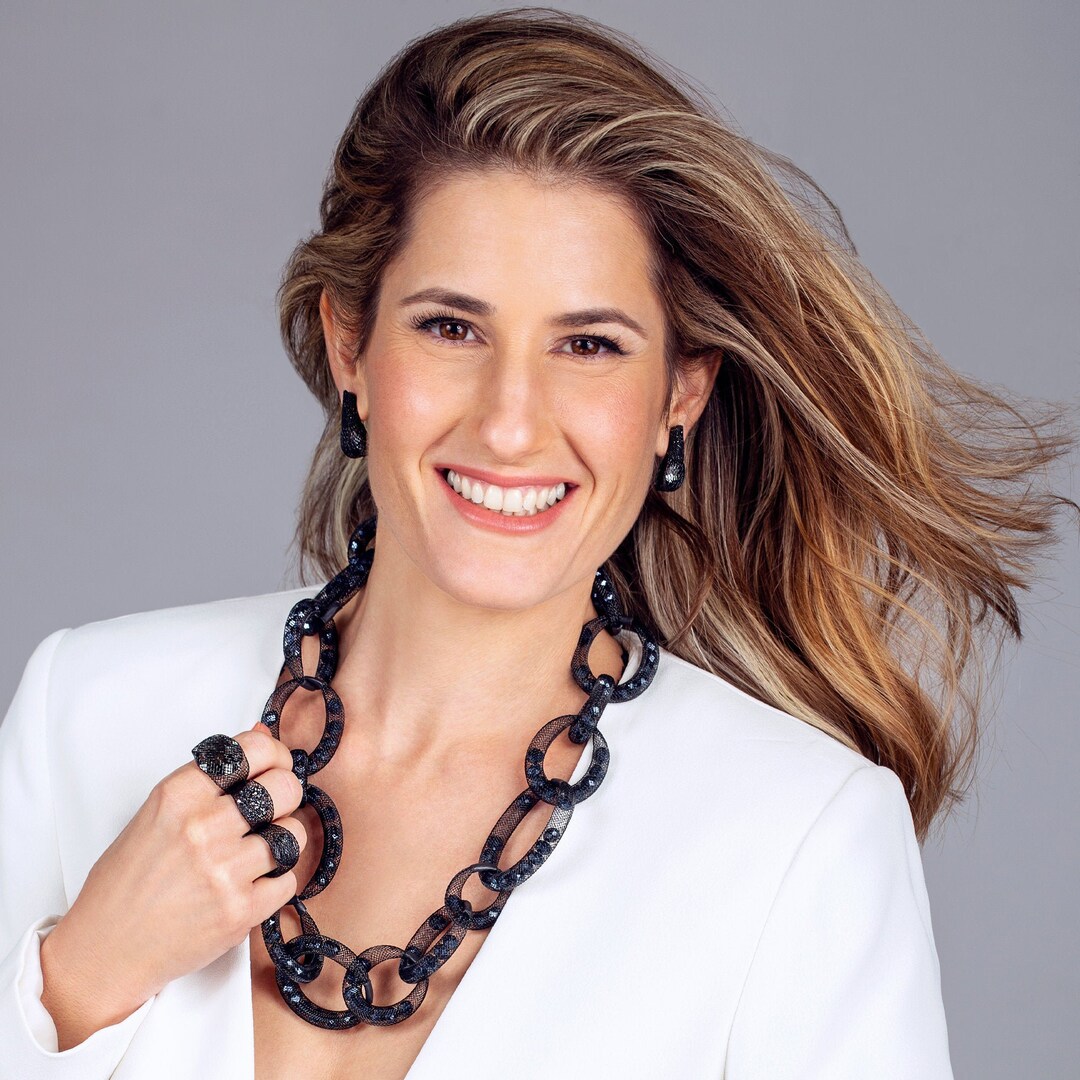 Interlocking Circle Necklace Statement Crystal Necklace Etsy