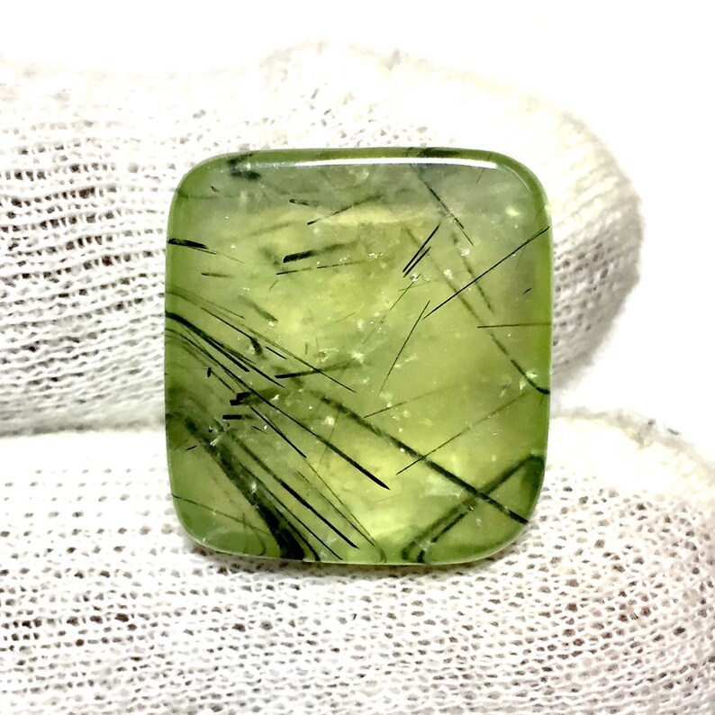 Natural Prehnite Cabochon Prehnite 29.70 Cts Making Jewellery Gemstone... Semi Precious Gemstone