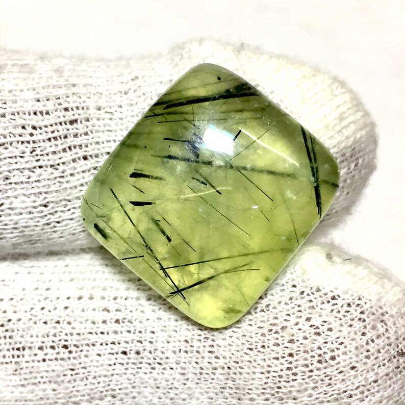 Natural Prehnite Cabochon Prehnite 29.70 Cts Making Jewellery Gemstone... Semi Precious Gemstone