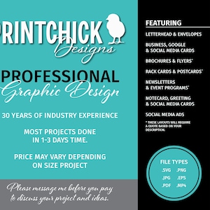 Servizi di progettazione di buste e biglietti da visita su carta intestata Progettazione grafica professionale di Printchick Design