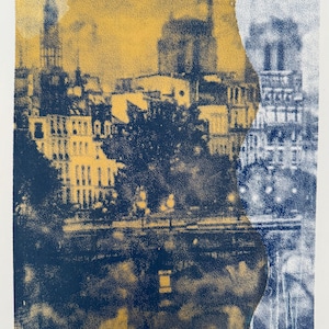 Serigrafia originale “Notre Dame de Paris” (prova d’artista numerata - serie di 5) raffigurante la Cattedrale di Notre Dame. Inscatolato.