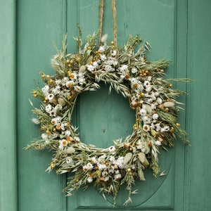 Dried flower wreath, door wreath, dried flower wreath, flower wreath