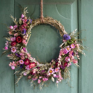 Dry flower wreath, door wreath, dry wreath, flower wreath