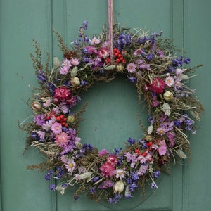 Dry flower wreath, door wreath, dry wreath, flower wreath