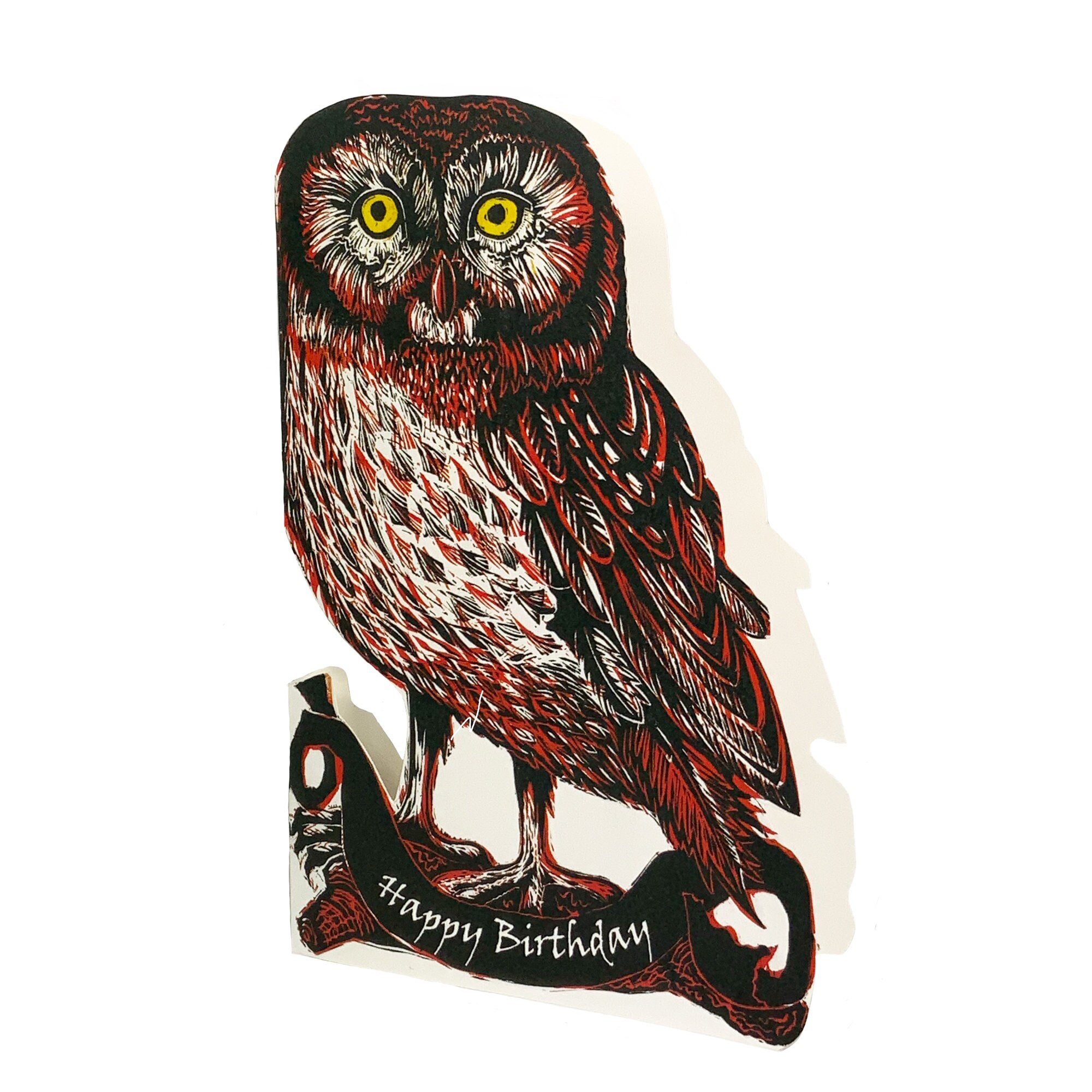 Orange Tawny Owl Happy Birthday Card JL3D092 - Etsy