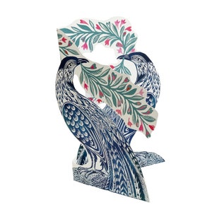 3D-lino gesneden Festoenvogels