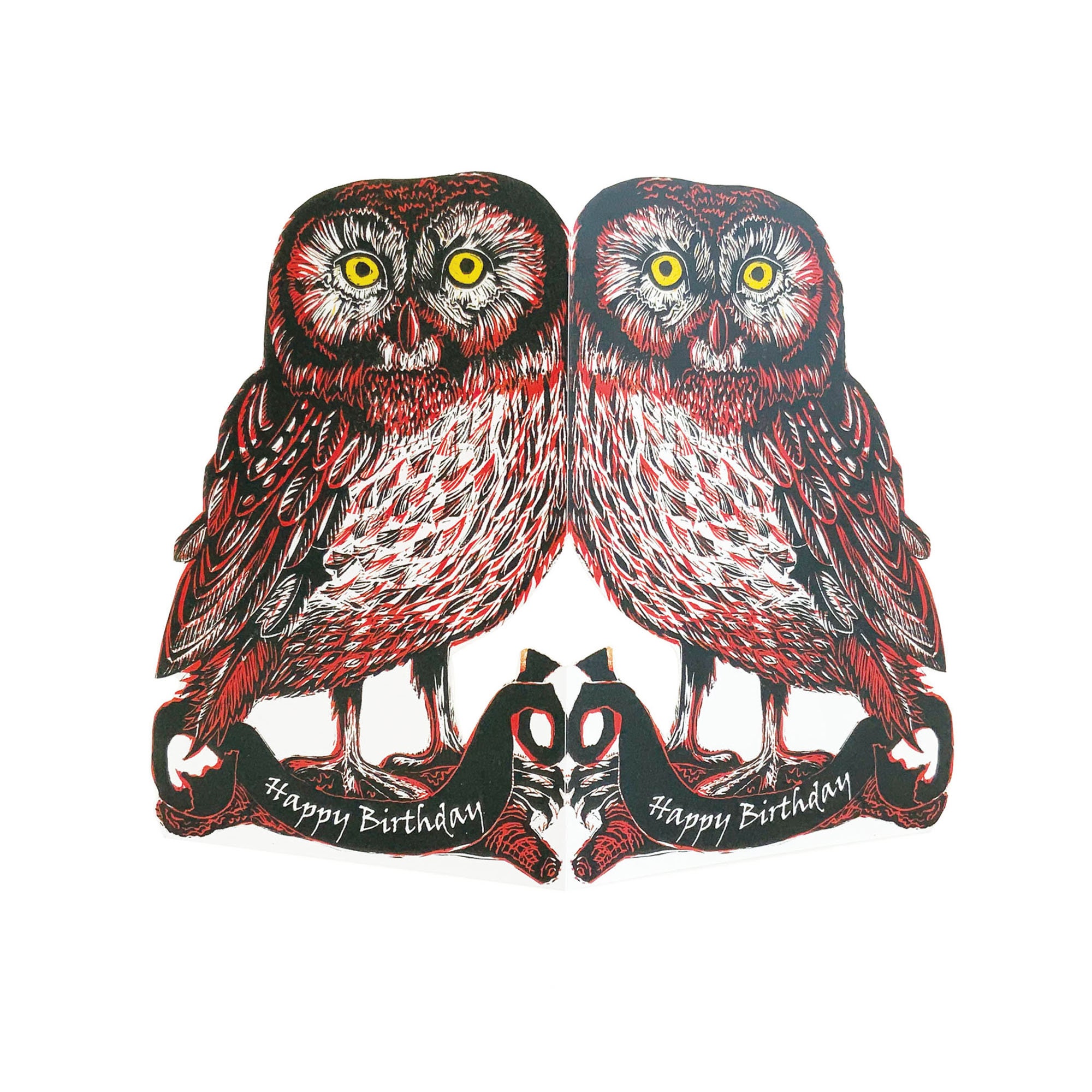 Orange Tawny Owl Happy Birthday Card JL3D092 - Etsy