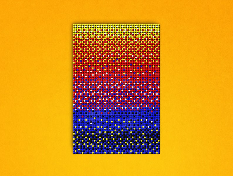 Push Pin Puzzle Rainbow Art DIY. How to Make a Pushpin Art Template Stencil. Family Jigsaw Puzzle Unique Gift For Him. Digital Download. image 2