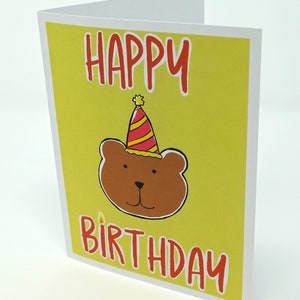 Joyeux anniversaire ours - Carte de vœux