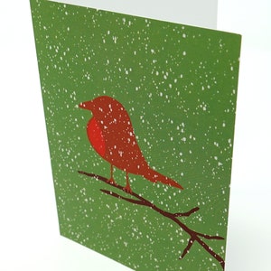 Weihnachtskehlchen - Grußkarte