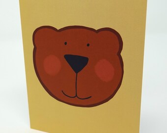 Blushing Bear - Greeting Card