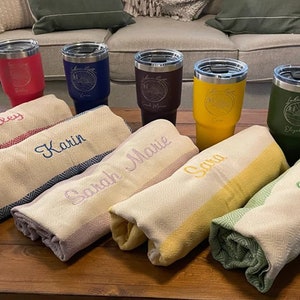 Bachelorette Party Gift Turkish Beach Towel, Custom Wedding Favors for Guests in Bulk, Bridal Party Favors, Last Toast On The Coast Gifts