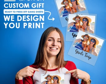 Bügelbild, DTF Gang Sheet Transfers, personalisierte Geschenke, Geschenk für Papa und Kinder, Geschenke für sie, Valentinstag Geschenke, einzigartiges Weihnachtsgeschenk