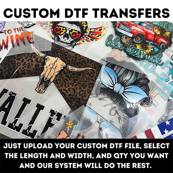 Custom DTF Transfer, Personalized Gifts, Heat Transfer Designs Ready to Press, DTF Gang Sheet Transfers, Gift For Dad and Kids, Gift for Her