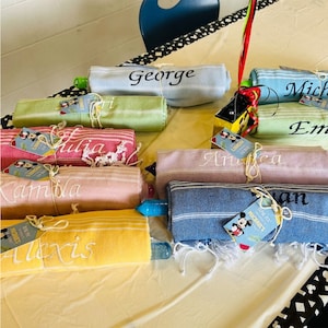 Turkish Towel, Bachelorette Party, Bridesmaid Proposal, Bachelorette Party Favors Beach, 70x40&quot; MONOGRAMMED Turkish Towel Personalized Gifts