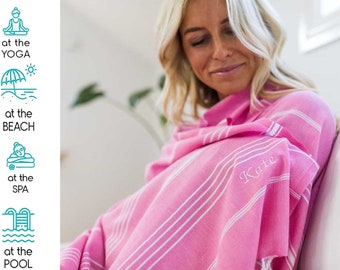 Monogrammed Towels Bachelorette Party favors, Custom Personalized Beach Towel, Bridesmaid Proposal  Wedding Gift, Summer Gifts, Girls Trip