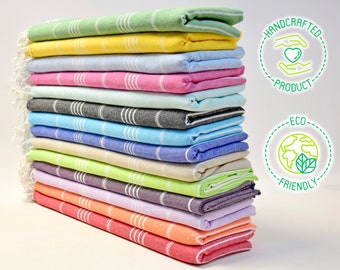 Personalized Turkish Beach Towel, 70x40", MONOGRAMMED Bachelorette Gift Towel, Bridesmaid Custom gifts for Beach Wedding, Girls Trip Gifts