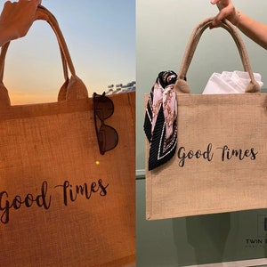 Customized Jute Bag, Personalized Gift for Bridesmaid, Bachelorette Party Favors Bag, Burlap Bag, Embroidered Jute Bag, Wedding Tote Bags