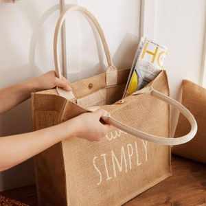 Personalized JUTE BAG for Bridesmaid Gift, Mother of Bride Wedding Favors Tote Bag Gift, Custom Modern Bridal Party Burlap Tote Bags for Her image 10