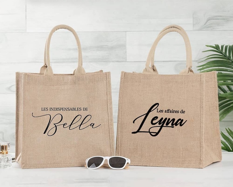 Personalized Tote Bag For Bridesmaids, Wedding Burlap Bag Gifts for Her, Bachelorette Party Favors Tote Bags, Custom Bridal Party Jute Bags, Custom tote bag for wedding , bride bags for bachelorette, bride bags for bachelorette party, bride bag beach