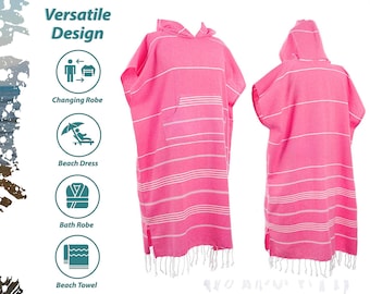 Hooded Towel For Beach, Quick drying Poncho, Soft Beach Towel, Beach Clothing, Beach Coverup, Customized Poncho, Hooded Beach Poncho