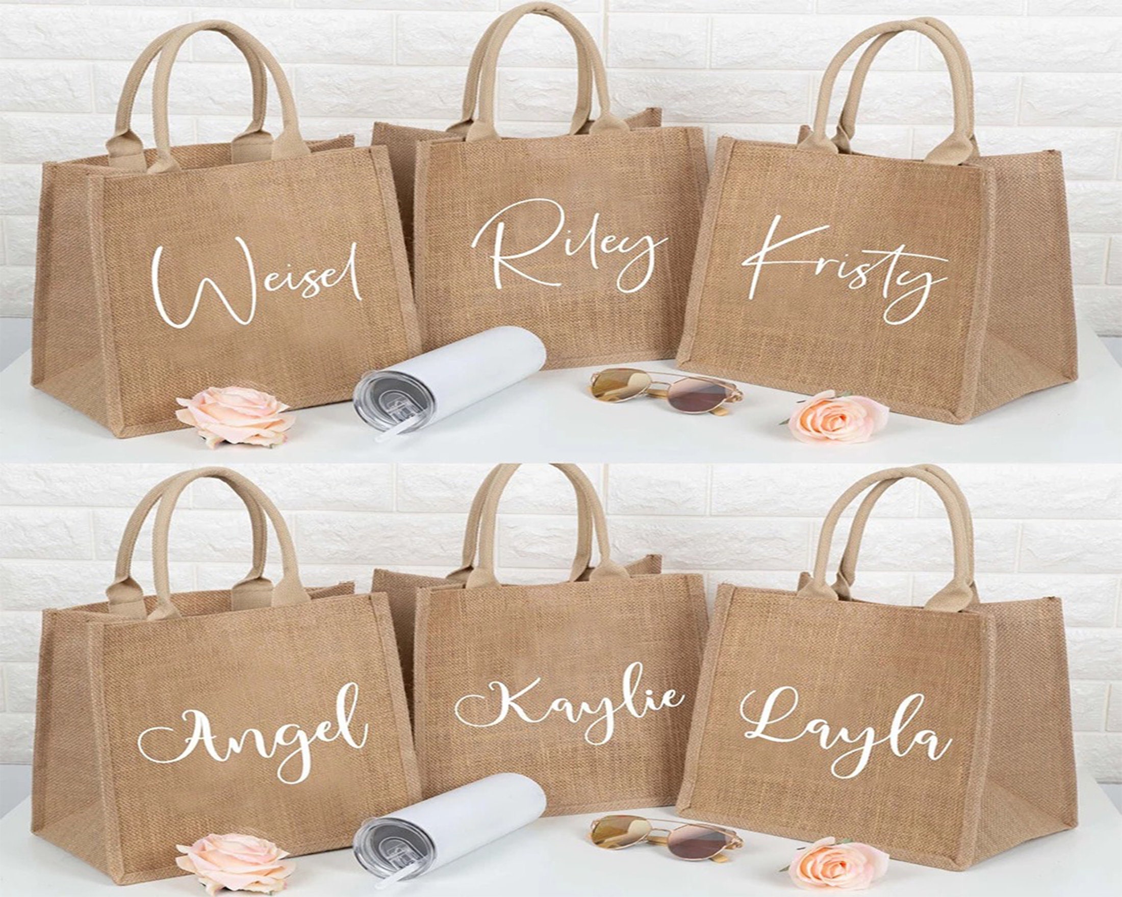 Personalized Tote Bag for Bridesmaid Gift, Mother of Bride Wedding ...
