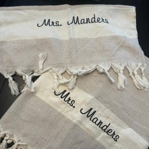 Personalized Turkish Beach Towel, 40&#39;&#39;x70&#39;&#39;, Merry Chirstmas, Custom Gift Towel,Wedding Gift,Party Favor,Girls Trip Gifts