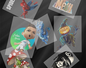 DIY Kits, DIY DIY Kits, DTF Gang Sheet Transfers, personalisierte Geschenke, Geschenk für Papa und Kinder, einzigartiges Weihnachtsgeschenk, benutzerdefinierte Aufnäher, benutzerdefinierte DTF
