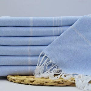 Baby Blue PERSONALIZED Towel, CUSTOM Turkish Beach Towel, 70x40&quot;, MONOGRAMMED Bridesmaid Towel, Bachelorette Towel, Valentines Day Gifts