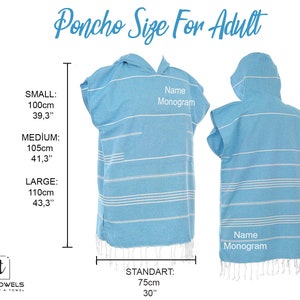 Monogrammed Beachwear, Beach Hooded Poncho, Surfing Poncho, Summer Poncho, Beach Outfit, Beachwear Fashion, Trendy Beachwear, Beach Clothing