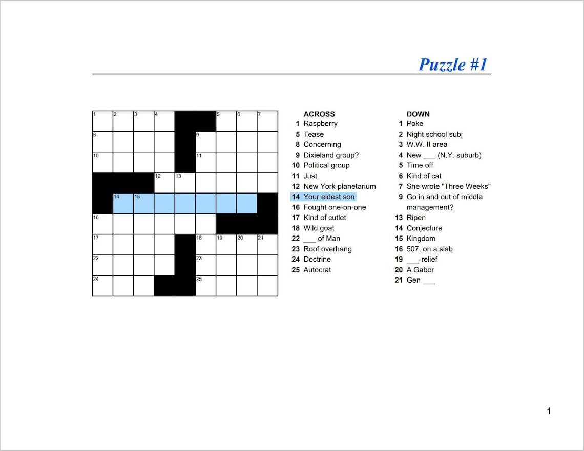 Custom Crossword Puzzle Book Crossword Gift Personalized Etsy