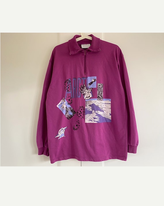 Vintage Purple Graphic Sweatshirt