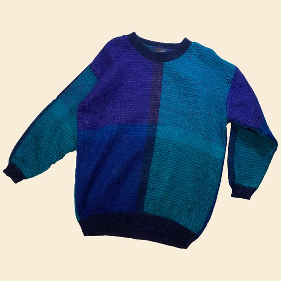 Vintage Paul Harris Blue Green Mohair Sweater