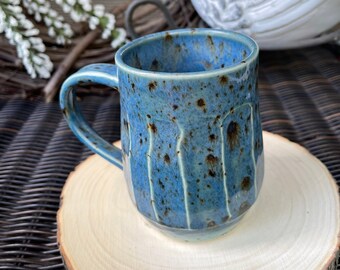 Handmade pottery, ceramic mug, coffee cup, tea cup, speckled glaze