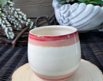 Handmade pottery, ceramic tumbler, wine glass, cup