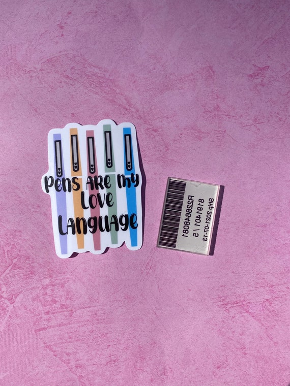 Custom Name Glossy Flair Pen Sticker