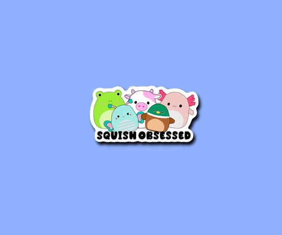 Squishmallow, Squishmallow Stickers, Squish Obsessed, Cow Squishmallow, Frog  Squishmallow, Cute, Stickers, Waterproof Stickers, 