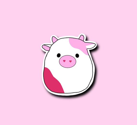 Pink Cow Squishmallow Sticker – HappyPlanGirls Designs