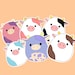 Cow squishmallow waterproof stickers 