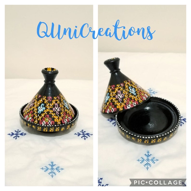 Set of 5 Moroccan Artisan Ceramic Mini Tagines Small Handmade Tagines