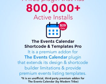 Events Shortcodes & Templates Pro Addon For The Events Calendar wordpress plugin