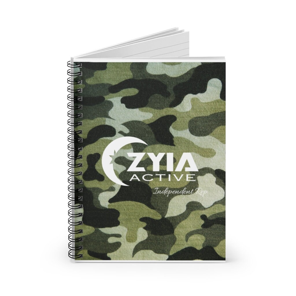 Camo Print Zyia Active Rep Spiral Notebook Ruled Line - Etsy