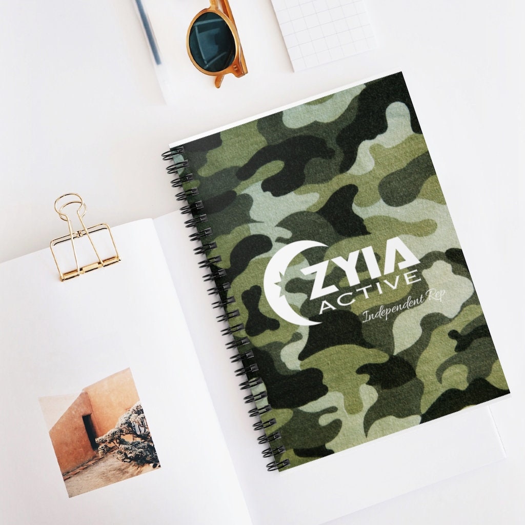 Camo Print Zyia Active Rep Spiral Notebook Ruled Line - Etsy