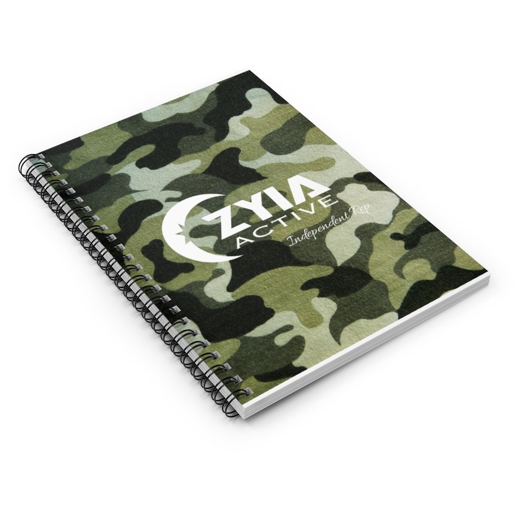 Camo Print Zyia Active Rep Spiral Notebook Ruled Line - Etsy