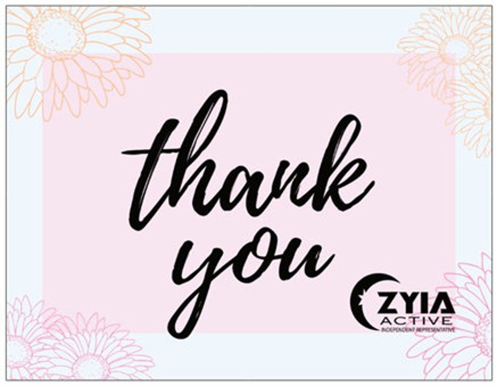 Zyia Active Thank You Cards Set of 10 Etsy