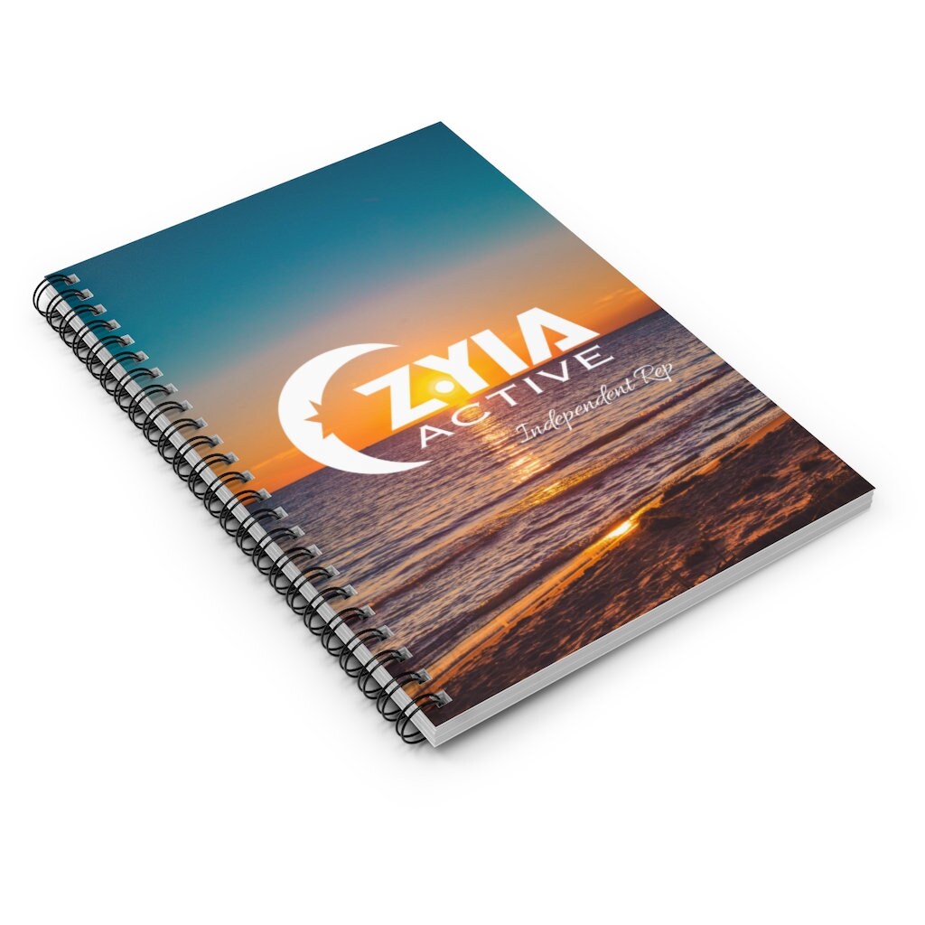 Zyia Active Rep Beach Sunset Spiral Notebook Ruled Line - Etsy