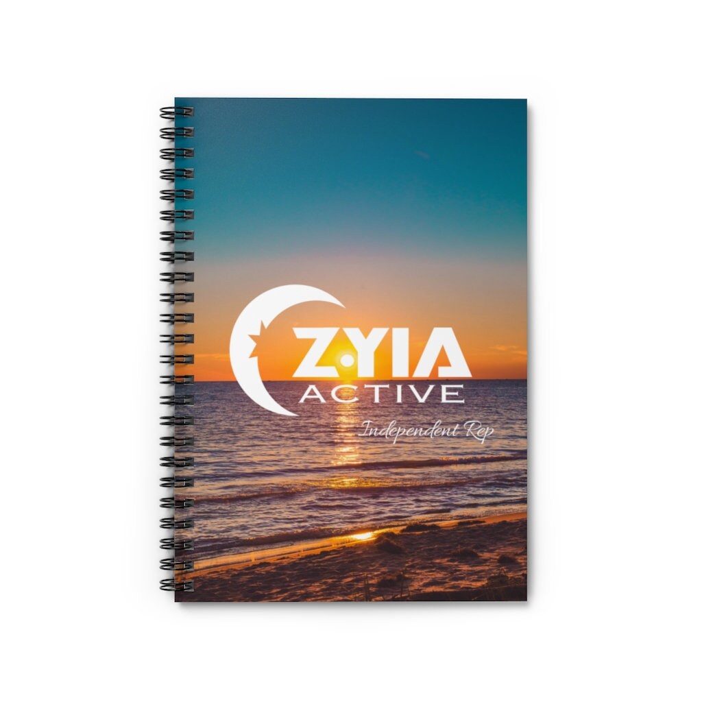 Zyia Active Rep Beach Sunset Spiral Notebook Ruled Line - Etsy